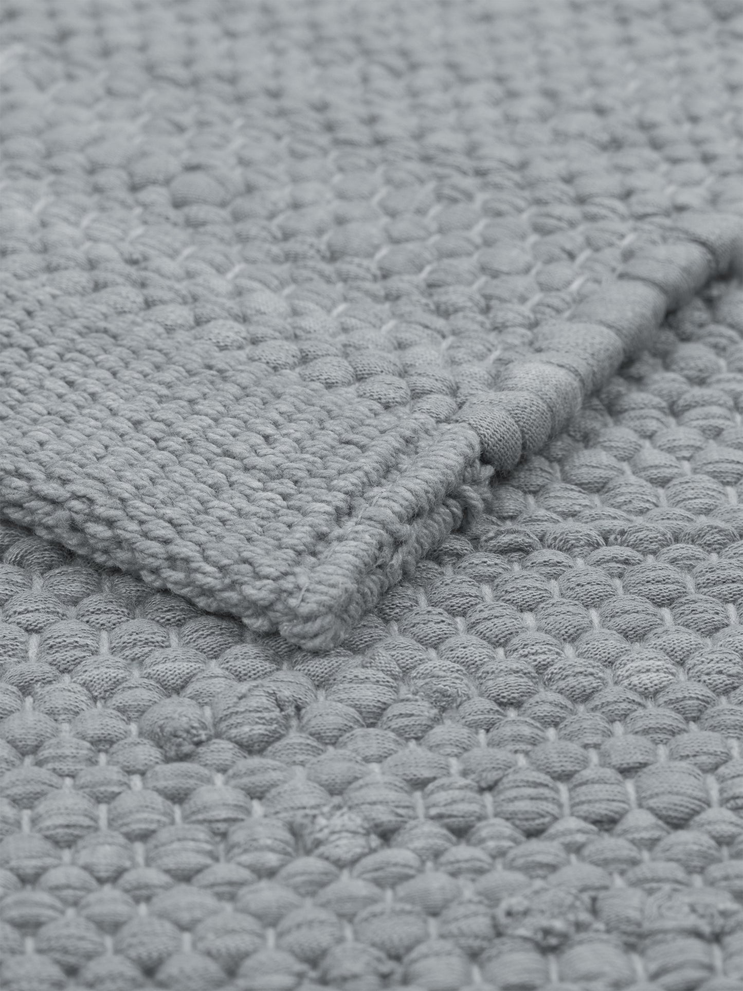 Cotton Rug, Light Grey