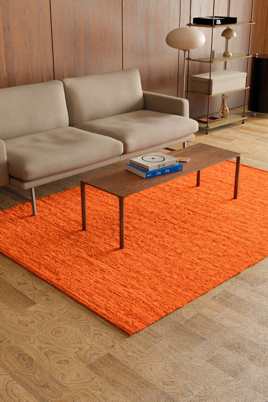 Cotton Rug, Solar Orange
