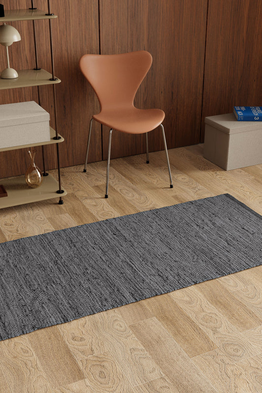 Cotton Rug, Steel Grey